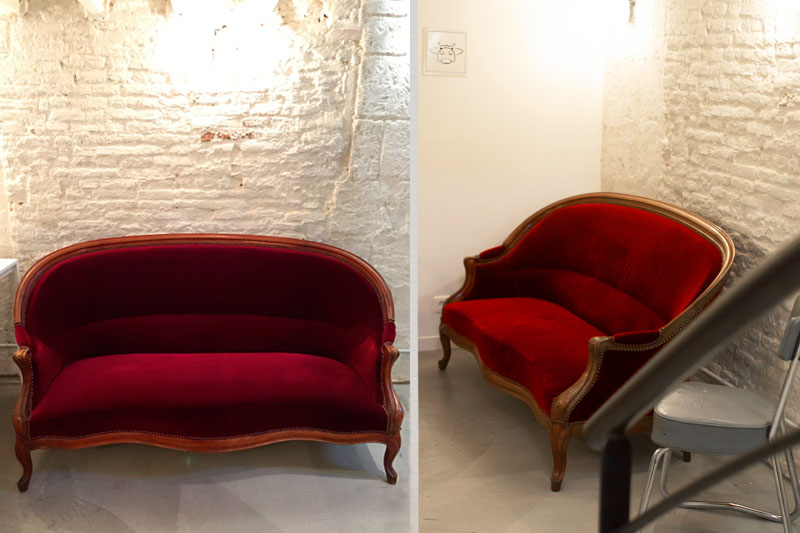 Banquette du coworking Harrycow