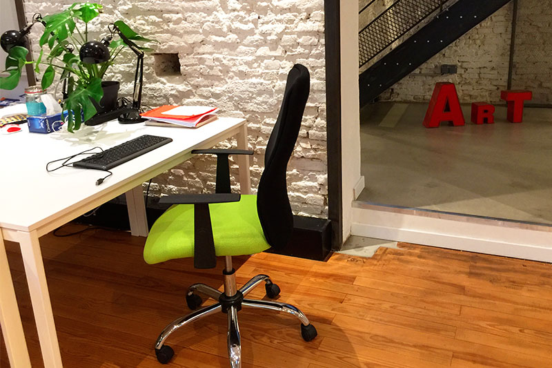 Poste de travail en coworking