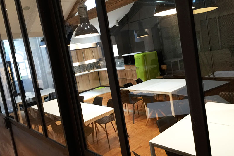 La verrière du coworking Harrycow